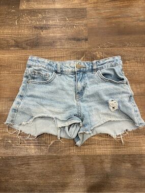 Art Class Girls Light Blue Distressed Denim Shorts